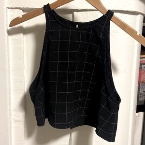 American Apparel Grid Crop Top & Skirt Set